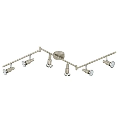 Image of BRILONER Bedroom Metal LED Ceiling Lights with 6 Bulbs, Matt Nickel, GU10, 3 W