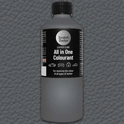 Image of Scratch Doctor All in One Leather Colourant for BMW Self Seal Dye Repair Paint Car Seats &amp; Interior (Dakota Grey)