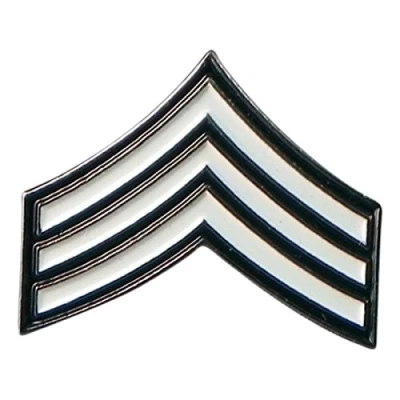 Image of Sergeant Stripes Army Police Metal Enamel Lapel Pin Badge XJKB4 37
