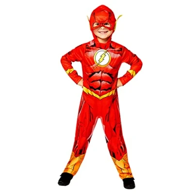 Image of Amscan 9910120 Kids Official Warner Bros the Flash Boys Sustainable Fancy Dress Costume Age: 8 10 Yrs
