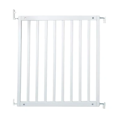 Image of Safetots Simply Secure Wooden Gate, 72cm 79cm, White, Stair Screw Fit Baby Stylish and Practical Safety Barrier
