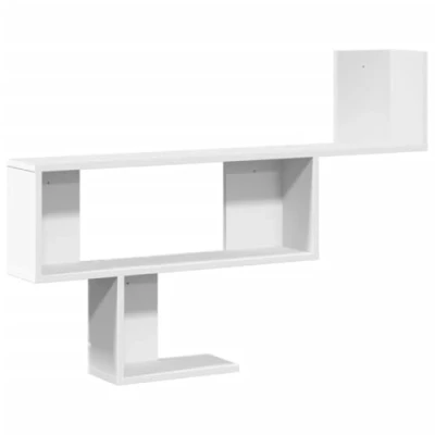 Image of vidaXL Wall Shelf White 100 x 15 70 cm Wood Material