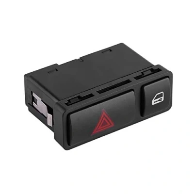 Image of For E46 Hazard Light Warning Switch, Plastic Door Central Lock Locking Switch Replacement 3 Series E53 E85 325 X5, 61318368920