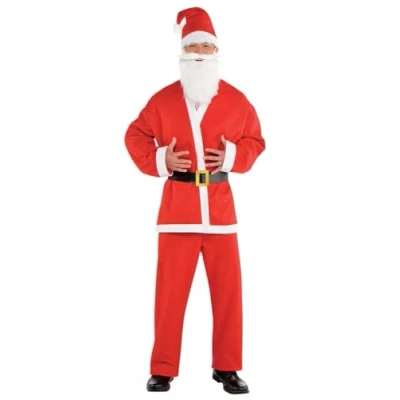 Image of (PKT) (9907360) Adult Mens Budget Santa Claus Costume (Small)