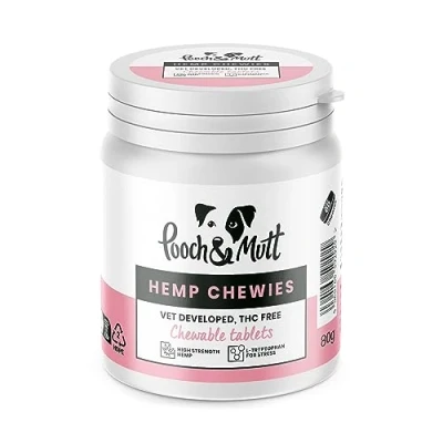 Image of Pooch &amp; Mutt Calming Treats, Supplement for Anxious or Excitable Dogs, 60 Chewies (80g)