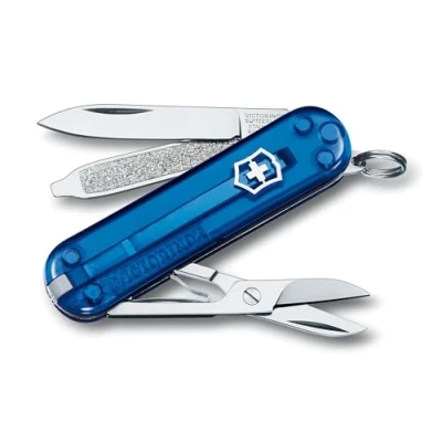 Image of Victorinox Classic SD Pocket Knife,Blue (Transparent Blue) ,58 mm