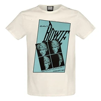 Image of Amplified David Bowie Serious Moonlight Quad Vintage White T Shirt M