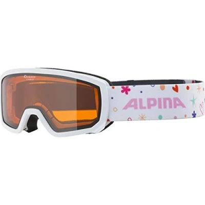 Image of ALPINA Unisex Children, SCARABEO JR. DH ski goggles, white rose, One Size