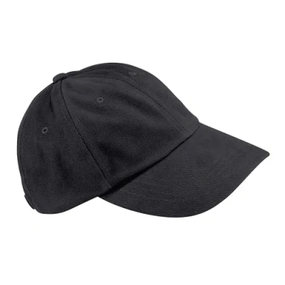 Image of Beechfield Unisex B057.BLK Low Profile Heavy Brushed Cotton Cap Black, One Size