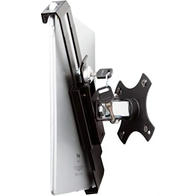 Image of Compact Wall Mount CTA Security with Lock &amp; Key System for iPad 10th Gen 10.9&quot; 7th/8th/9th 10.2&quot; Galaxy Tab S3 Surface Go 3 Other 7 14 Tablets Black (PAD CSWM)