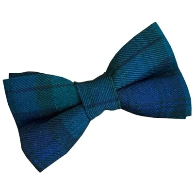 Image of Men&#039;s Black Watch Tartan Clip On Bow Tie
