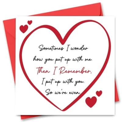 Image of Funny Romantic Valentine&#039;s Day Card for Him or Her Girlfriend, Boyfriend, Husband Wife Fiance Fiancee Joke