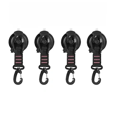 Image of Alnicov Heavy Duty Suction Cup Anchor with Securing Hook,Camping Tarp Accessory for Camping Car Van Truck Boat and Home(4pcs,Red)