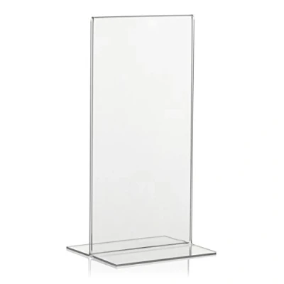 Image of VITAdisplays Advertising Stands T Stand DIN Long DL Transparent Made of Original Plexiglas Pack 10