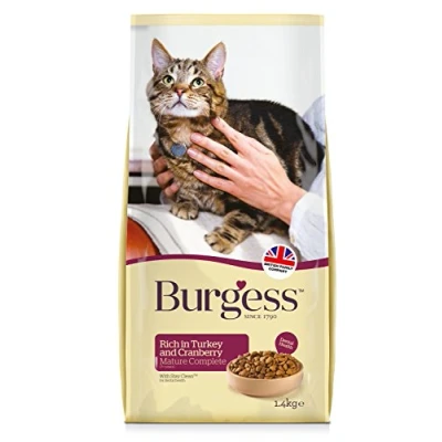 Image of Burgess Supacat Mature with Turkey &amp; Cranberry 4 x 1.4kg 5600g