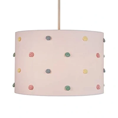 Image of LITECRAFT Glow Light Shade 30cm Easy Fit Pom Lampshade White
