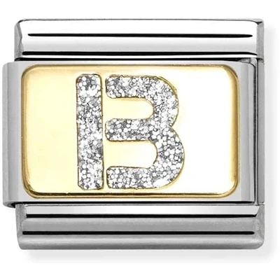 Image of Nomination Gold Glitter B Charm
