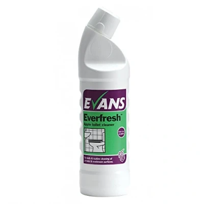 Image of Evans A103AEV Everfresh Apple Toilet and Washroom Cleaner 1 Litre Pack of 6