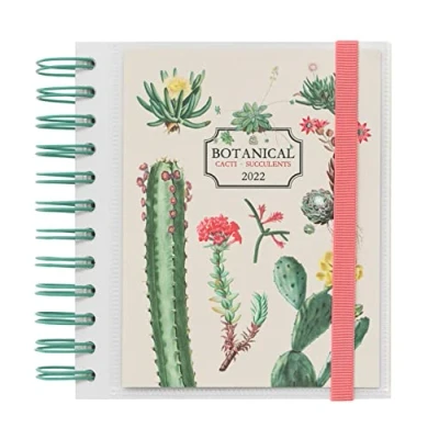 Image of Grupo Erik Official Botanical 2022 Diary Day To Page 12 Months Planner January December Daily Planner, Green, AAEDPM2202