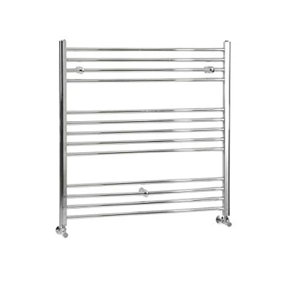 Image of Milano Kent Chrome Straight Bar Heated Towel Rail 1000mm x
