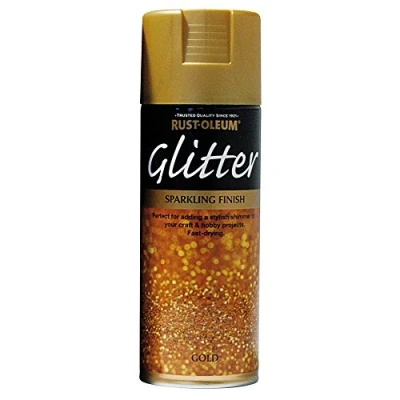 Image of Rust Oleum 400ml Glitter Spray Paint Gold