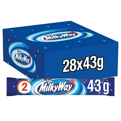 Image of Mars Milky Way Nougat + Milk Chocolate Snack Bar 43g (Pack of 28)
