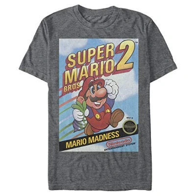 Image of Nintendo Men&#039;s T Shirt, Char HTR, XXXXL