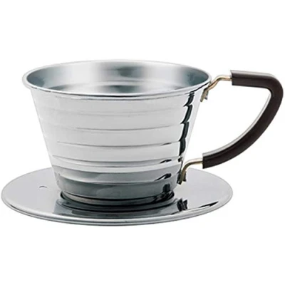 Image of Kalita Stainless Steel Wave 155 Coffee Dripper, Size, Silver