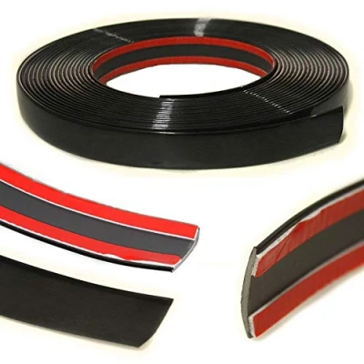 Image of 15mm x 5m Car Styling Moulding Strip Trim Self Adhesive Detail Edging Black Van Truck Pickup Boat
