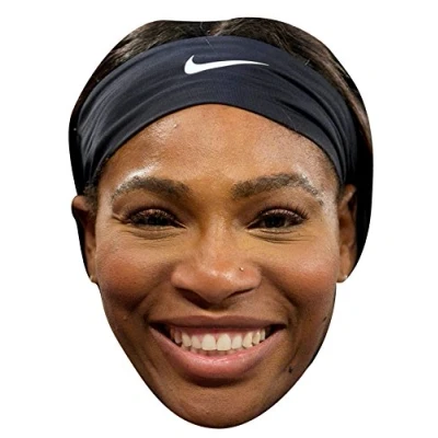 Image of FoxyPrinting SERENA WILLIAMS JB Tennis Fancy Dress Cardboard Celebrity Party Face Mask