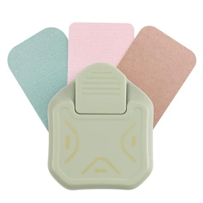 Image of Vaessen Creative, 3 in 1 Corner Punch for Card Making, Scrapbooking, DIY Projects, Mint, 4 7 10mm,