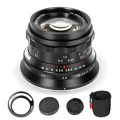 Image of PERGEAR 35mm F1.4 Full Frame Manual Focus Lens, Compatible with Sony E Mount Cameras A7 A7II A7III A7R A7RII A7RIII A7RIV A7S A7SII A7SIII A9 A7C A6400 A6000 A6600 A6100 A6500 A6300 Black