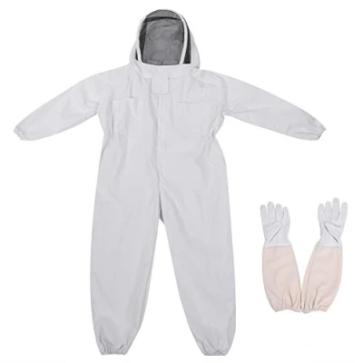 Image of Zerodis Beekeeping Suit with Long Gloves Anti mosquito Beekeeper Veil Protective Smock Equipment(XL)