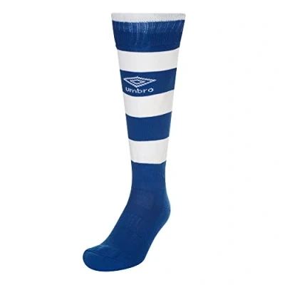 Image of Umbro Childrens/Kids Hoop Stripe Socks (2 UK 7 UK) (Royal Blue/White)