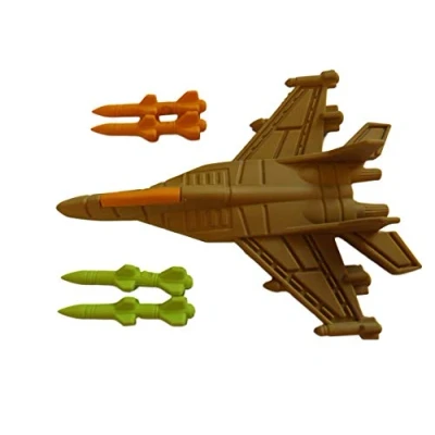 Image of Fat catz copy Set of 3 Novelty Collectable large Military Plane and Missiles Japanese style Erasers Rubbers (not Iwako)