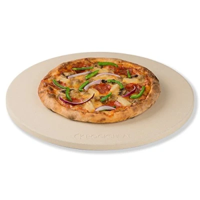 Image of ROCKSHEAT 36 x 1.5 cm 14.2&quot; Round Pizza Stone, Cordierite Stone for Oven Grill BBQ, Food Grade Baking and Bread, Outdoor Accessories Grilling