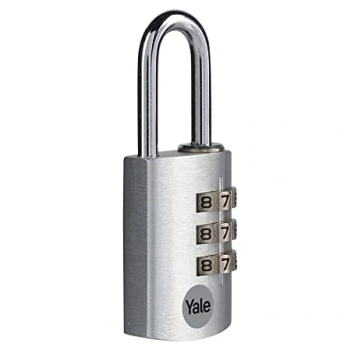 Image of Yale YE3CB/28/126/1/S 28 mm Aluminium Combination Padlock Silver