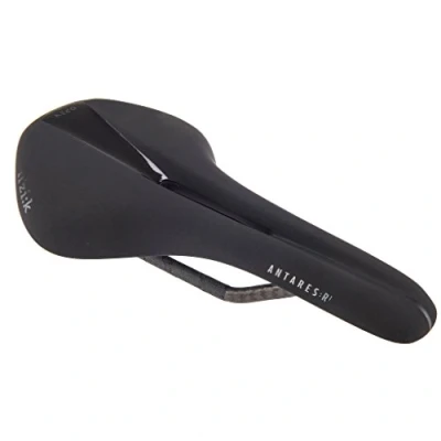 Image of Fizik Antares R1 Open Road Bike Saddle with Carbon Reinforced Shell and Braided Rails, Comfortable Lightweight 185g, Size Regular 276x141mm, Black