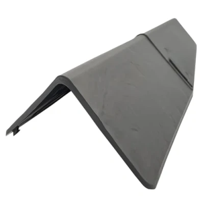 Image of CROMAR CromaSlate Angled Ridge Slate Lightweight 240mm x 445mm Grey Recycled uPVC Tile Cap Roof Easy Low Pitch Roofing System