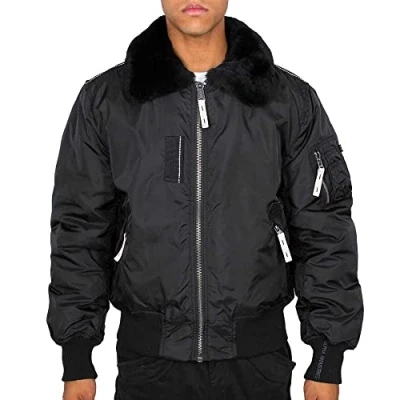 Image of Alpha Industries Injector Bomber Jacket, Men&#039;s, Size: Medium, Black