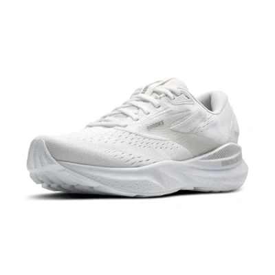 Image of Brooks Women’s Adrenaline GTS 24 Supportive Running Shoe, White/Oyster/Alloy, 9.5 Wide