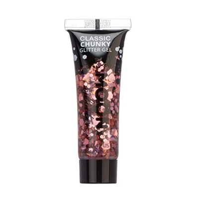 Image of Classic Chunky Face &amp; Body Glitter Gel by Moon Pink Cosmetic Festival Paint for Face, Body, Hair, Nails 12ml