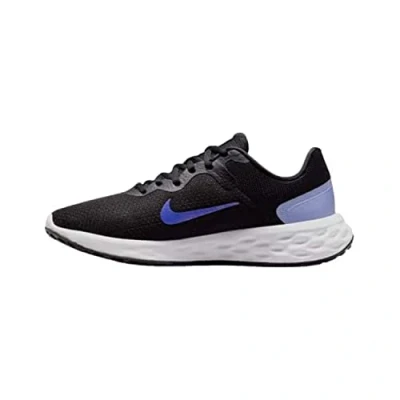 Image of Nike Women&#039;s Revolution 6 Next Nature Sneaker, Black Lapis Light Thistle White, 3 UK