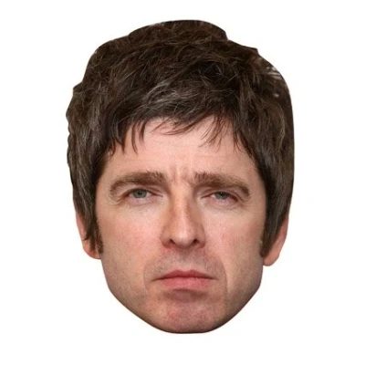 Image of FoxyPrinting Noel Gallagher Celebrity Cardboard Party Face Mask Fancy Dress