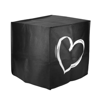 Image of kwmobile Cover Compatible with Russell Hobbs SatisFry For Air Fryer Brushed Heart White/Black