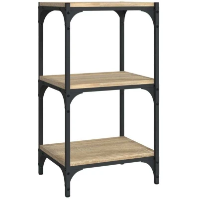 Image of vidaXL Book Cabinet Sonoma Oak 40x33x70.5 cm Engineered Wood and Steel
