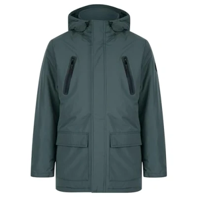 Image of Tokyo Laundry Men&#039;s Damani Padded Hooded Parka Coat with Zip Pockets