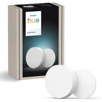 Image of Philips Hue Smart Button for Lighting Systems, dimmer Controlling Lights, Wireless Light Switch Without Installation, White