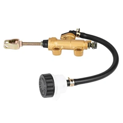 Image of Qiilu Rear Brake Master Cylinder, Universal Foot Cylinder Pump with Reservoir for Motorcycle Dirt Bike ATV