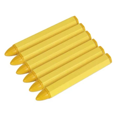 Image of Sealey Tyre Marking Crayon Yellow Pack of 6